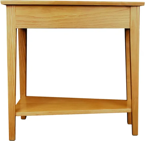 Miniatura 7 de Leick Home 10074-DS Mesa auxiliar tipo cuña para sillón reclinable con estante, arena del desierto Arenas del desierto