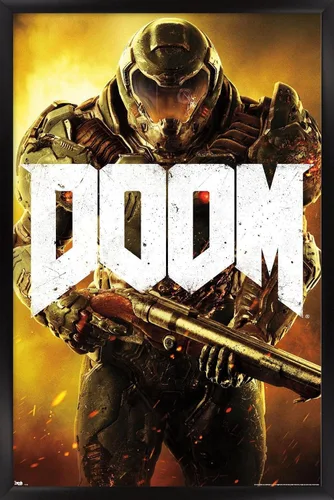 Miniatura 7 de Doom - Póster de pared marino, 22.4 pulgadas de largo x 14.7 pulgadas, versión enmarcada en madera de granero