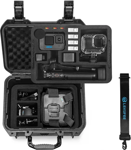 Lekufee Funda rígida impermeable para GoPro Hero 13/12/11/10/9/8, LIT Hero, Hero 4K, Gopro Volta, Media Mod, Creator Edition y más accesorios (solo