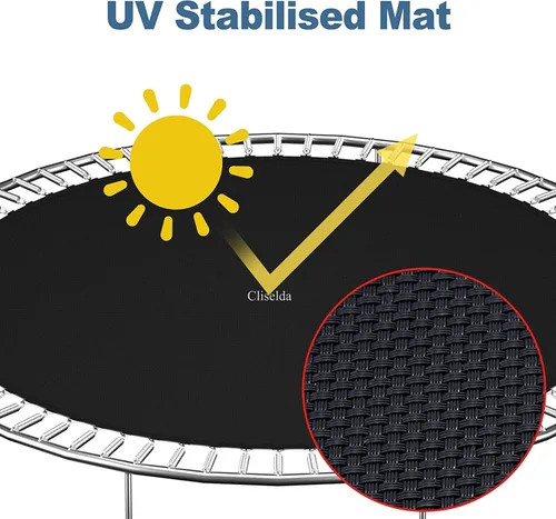 Miniatura 5 de Cliselda Trampoline Replacement Mat, Fits 12 ft 14 ft 15 ftRound Trampoline Frame with 72/88/96 V-Rings and Spring Tool, Fits 5.5-7" Springs