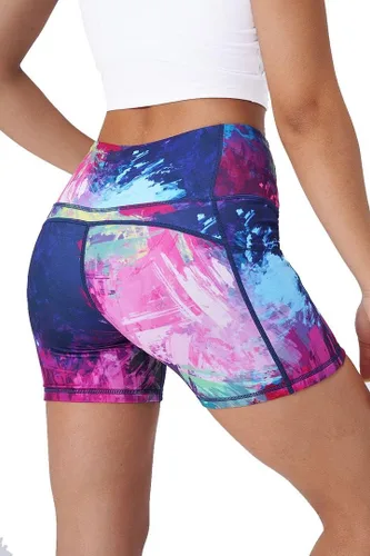 Miniatura 3 de Tough Mode Pantalones cortos deportivos súper suaves de 5 pulgadas para mujer, con bolsillos, para ciclismo, fitness, entrenamiento, correr, yoga