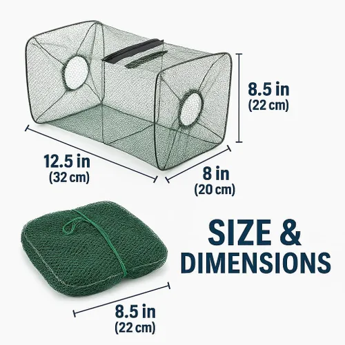 Miniatura 7 de Trampa de red de pesca plegable y trampa para pececillos