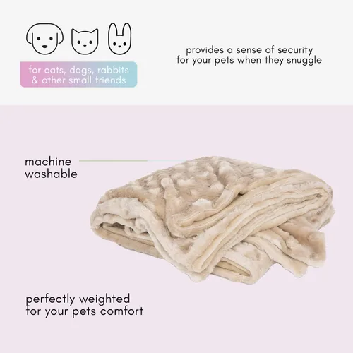 Miniatura 6 de Petique Manta de terciopelo para mascotas, súper suave para gatos y perros, felpa de poliéster de doble cara, bonito diseño de huellas de patas