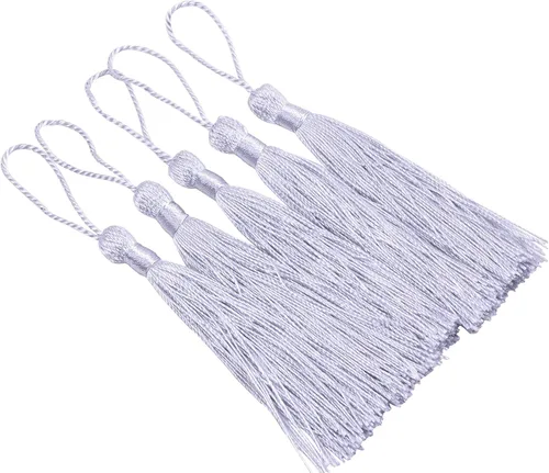 Miniatura 9 de KONMAY, borlas pequeñas y suaves, con bucles para proyectos de bricolaje, hechas a mano, sedosas, de 3.5 pulgadas, 20