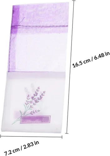 Miniatura 4 de DOITOOL Paquete de 25 bolsas de lavanda de 6.49 x 2.83 pulgadas, bolsas de fragancia de organza con cinta para fragancia del hogar, ambientador