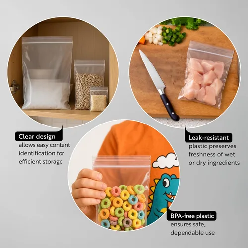 Miniatura 3 de Restaurantware Bag Tek - Bolsas resellables con cremallera de 3.5 x 2 pulgadas, 100 bolsas con cremallera de alta claridad, para aperitivos, nueces