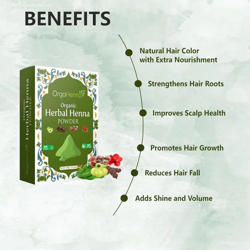 Miniatura 5 de Polvo de henna herbario orgánico para el cabello – 100% puro y natural, color y acondicionador sin químicos – Fortalece, 3.53 oz
