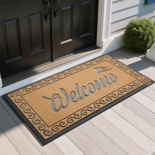 Miniatura 35 de Yimobra Tapete de Bienvenida, Tapetes de Puerta Resistentes y Duraderos para Entrada del Hogar Exterior Interior, Tapete Delantero para Patio