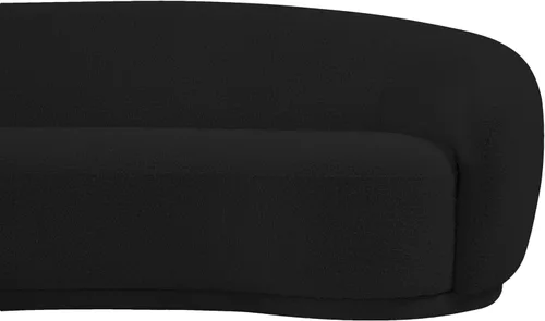 Miniatura 9 de Meridian Furniture 693Black-S Hyde Collection Modern Sofá tapizado de tela Boucle contemporáneo, negro, 89.5 pulgadas de ancho x 38 pulgadas