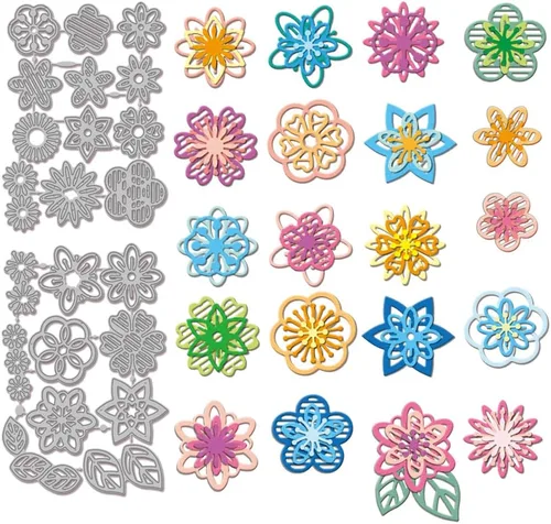 Miniatura 13 de GLOBLELAND Troqueles de corte de flores de cerezo para hacer tarjetas, flores, corte de rama, troqueles para bricolaje, álbumes de recortes, diario