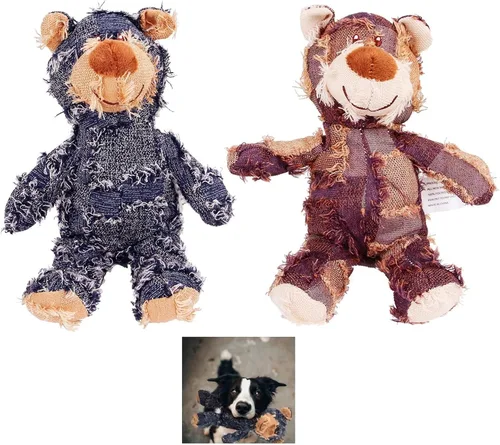 Miniatura 10 de Oso robusto indestructible 2023, tamaño grande, juguetes para perros, compañero de perro para masticadores pesados, juguetes chirriantes duraderos