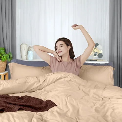 Miniatura 7 de Utopia Bedding Juego de funda de edredón tamaño individual - 2 piezas con cierre de cremallera - 1 funda de edredón 68X90 pulgadas y 1 funda de Beige