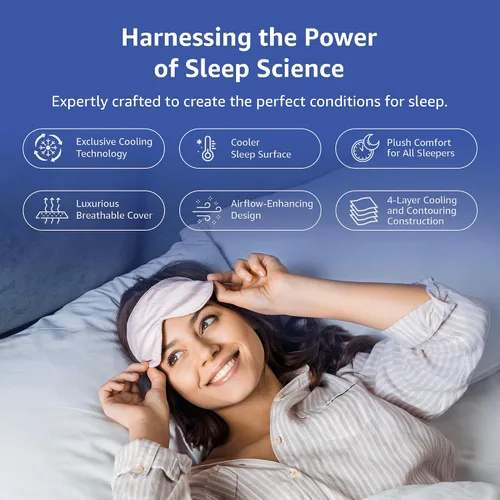Miniatura 7 de Roost Sleep - Colchón de espuma viscoelástica de 14 pulgadas tamaño Queen – Cama de espuma de gel enfriante tipo nube con soporte de enfriamiento