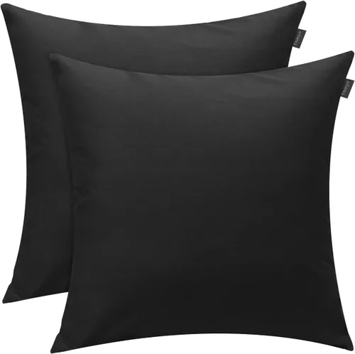 Miniatura 47 de Thmyo - Paquete de 2 fundas de almohada de algodón sólido decorativas cuadradas, fundas de almohada DIY, fundas de almohada en blanco