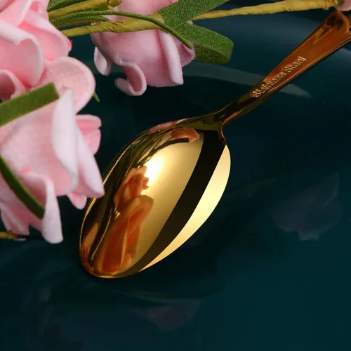 Miniatura 6 de 8 Pieces Dessert Spoons Teaspoons Small Coffee Spoons Espresso Spoons, 5.5 Inch (black)