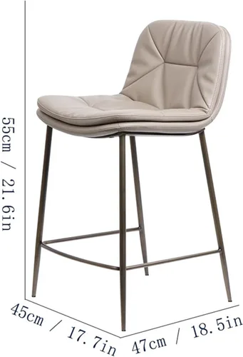 Miniatura 3 de Tall Bar Stools Bar Chair Modern Minimalist Metal High Stool Home Double Cushion Back Chair Home Restaurant Kitchen Bar Table Chair Barstools