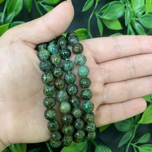 Miniatura 130 de Gem Avenue Handmade Round Bead Stretch Bracelet Unisex Natural Stone Beaded Jewelry for Men & Women, Elastic Wristband for Daily Wear