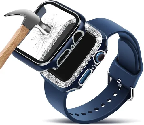 Miniatura 12 de Compatible para Correa de Apple Watch con Estuche 38mm 40mm 41mm 42mm 44mm 45mm 46mm, Correa de Silicona Suave Impermeable + Estuche Protector