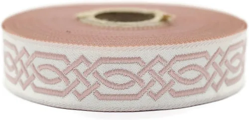 Miniatura 16 de Carrete de 10.9 yardas 0.79 pulgadas de ancho azul celta Claddagh bordado Jacquard Ribbon 20272