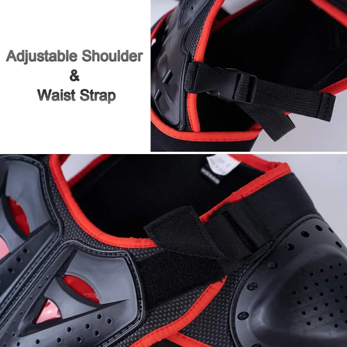 Miniatura 5 de Seahouse Chaleco de armadura de motocicleta para niños, protector de espalda, chaqueta blindada de carreras de calle para hombre+1 bandana al azar