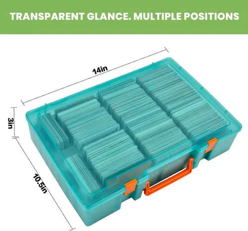 Miniatura 6 de ALKOO 2200+ Caja grande de almacenamiento para cartas de intercambio para niños contra la madurez, organizador de barajas C.A.H MTG para cartas