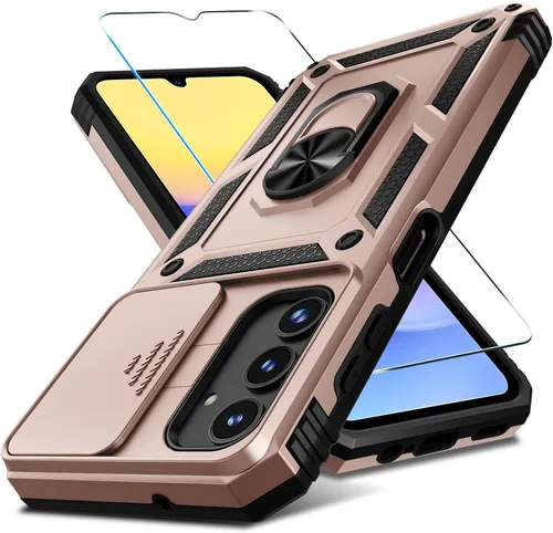 Miniatura 41 de Janmitta Compatible con Galaxy A15 5G Funda con Cubierta Deslizante Integrada para Lente de Cámara + Protector de Pantalla + Soporte de Anillo