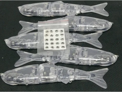 Miniatura 20 de 10 Señuelo en Blanco sin Pintar Minnow Crankbait de Agua Superior sin Labios Jerkbait Señuelos de Pesca UPM760P10