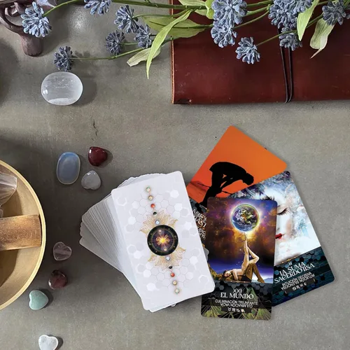Miniatura 4 de Mazo de Tarot Estrella Besada – 78 Cartas de Tarot para Principiantes y Profesionales con Símbolos Rider Waite, Astrología, Signos, Significados