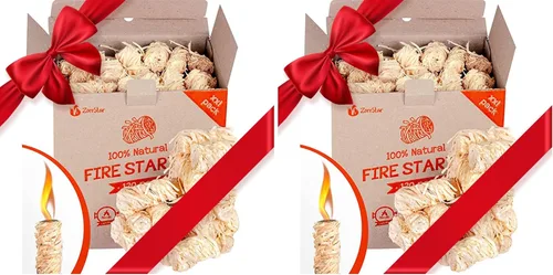 Miniatura 10 de Arrancadores de fuego para estufas de leña - Paquete XXL de 100 iniciadores de fuego de carbón y madera para ignición rápida - Kit confiable