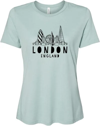 Miniatura 14 de Cute Women's Screen Printed Crew Neck Tee, Shirts With Sayings, Dusty Blue or Olive