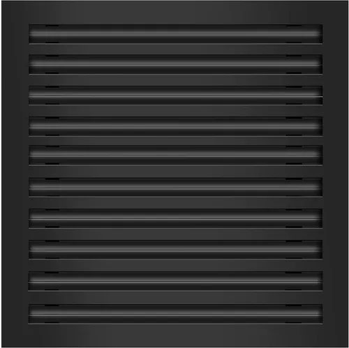 BUILDMART - Cubierta de ventilación de CA moderna de 20x20 - Ventilación decorativa de aluminio negro - Difusor de ranura lineal estándar - Rejilla