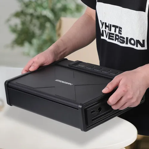 Miniatura 2 de Towallmark Caja fuerte para armas, caja fuerte biométrica para pistolas, tres maneras de acceso rápido para pistola de huellas dactilares segura