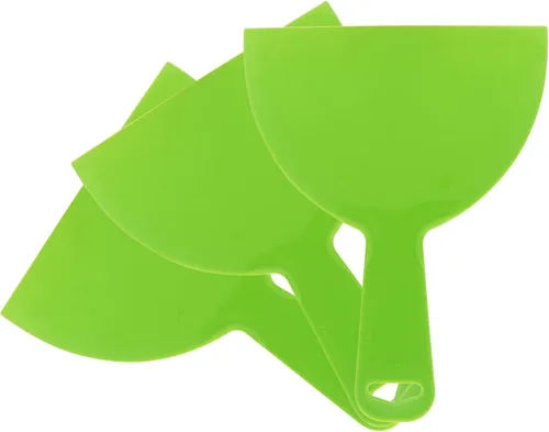 Miniatura 6 de Cuchillo de masilla de plástico, 3 herramientas raspadoras de 4 pulgadas, cuchillos flexibles para paneles de yeso, calcomanías, papel de pared