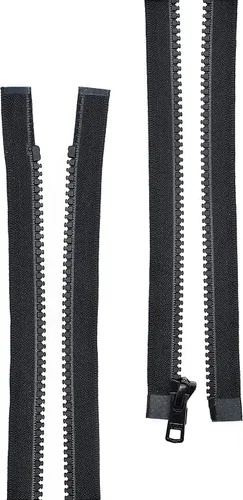 Miniatura 5 de Ski & Sport Vislon Zipper ~ YKK #5 Plástico moldeado ~ Separación - Negro (1 cremallera/paquete) Fabricado en Estados Unidos (14 pulgadas)