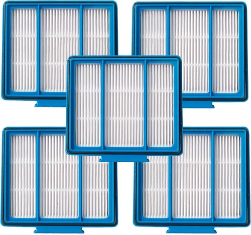Paquete de 5 filtros HEPA de repuesto compatibles para Shark ION, IQ, EZ AI Series Vacuum AV2501AE RV1001AE AV910/911S/912S/915S AV753 RV100AE Azul