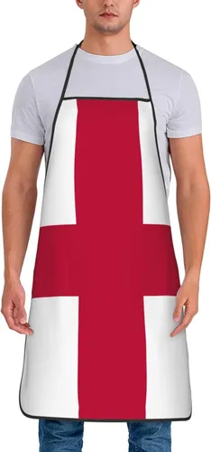 Miniatura 12 de Delantal impermeable de la bandera del orgullo del oso gay 100% poliéster, babero grande con impresión completa para el taller del restaurante