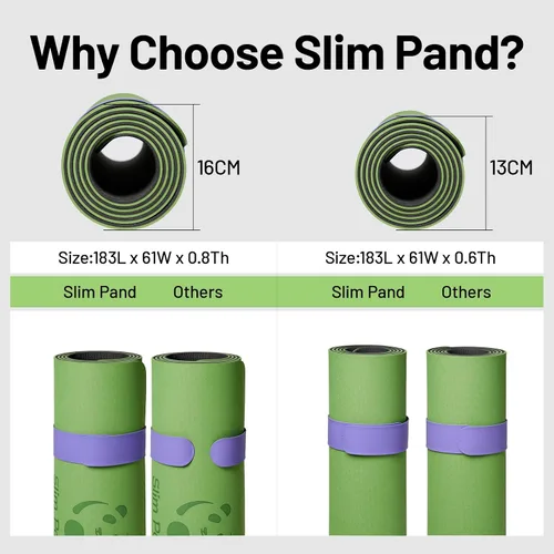 Miniatura 5 de Slim Panda Yoga Mat Strap Slap Band, One Snap Keeps Mats Tightly Rolled, Heavy-Duty Clasp Fits Most Size Mats(24" L X 2" W)