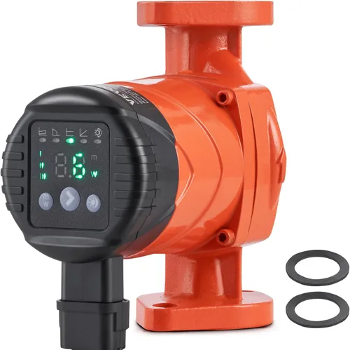VEVOR 007E-2F2 Bomba de circulación de alta eficiencia, bomba de recirculación de 42 W 16 GPM, bomba de circulación automática de agua caliente EMC
