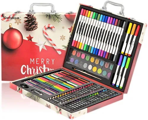Miniatura 11 de Darnassus Juego de arte de 132 piezas, juego de colores profesionales de lujo, caja de regalo, juego de arte, manualidades, dibujo, pintura, kit