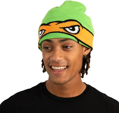 Miniatura 6 de Bioworld TMNT Rolldown Mikey - Gorro de malla para adultos, color verde, Verde