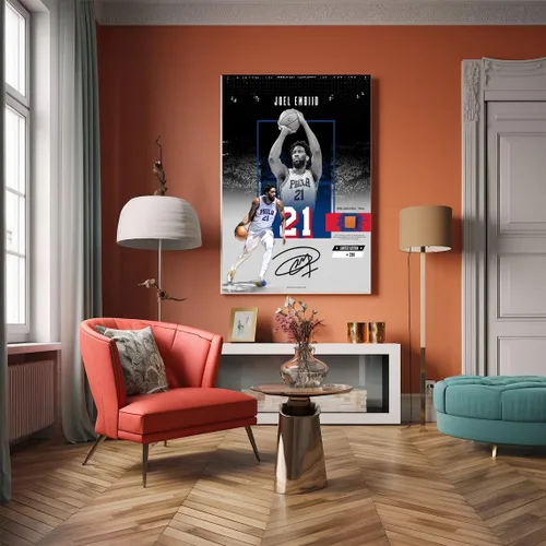 Miniatura 61 de Póster firmado de la superestrella de baloncesto Victor Wembanyama para niños, para la habitación de los fanáticos, decoración de pared, pósteres