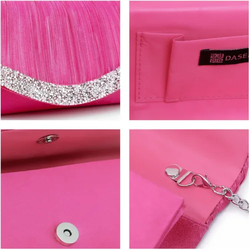 Miniatura 17 de Dasein Bolsos de mano para mujer, bolsos de noche formales con diamantes de imitación para boda, fiesta, baile de graduación, bolso elegante
