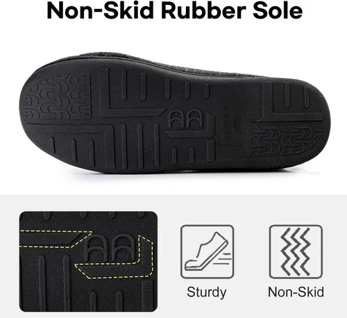 Miniatura 5 de LongBay Pantuflas ajustables para mujer, de espuma viscoelástica, cómodas, anchas, para diabéticos, para casa, Edema, neuropatía ortopédica
