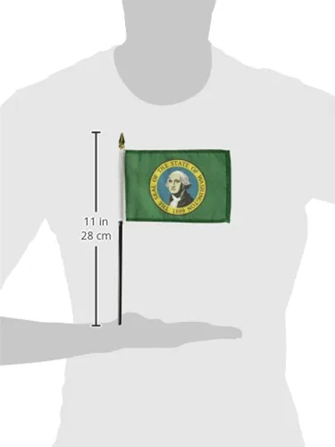 Miniatura 2 de Us Flag Store Bandera de Washington, 4 x 6 pulgadas