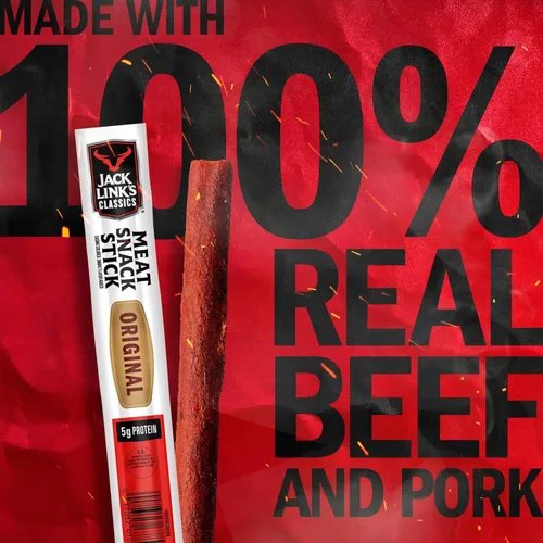 Miniatura 4 de Jack Link's Clásicos Palitos de Carne, Original - Colación de Proteína, Palitos de Carne con 5g de Proteína, Hechos con Carne de Res y Cerdo, Apto