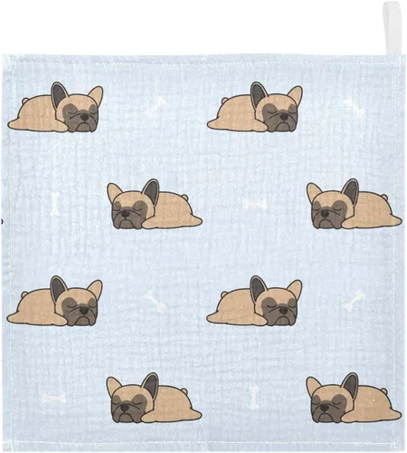 Miniatura 21 de Toallas de algodón para bebé, toallas de baño unisex para recién nacidos, toallitas naturales para piel delicada, 11.8 x 11.8 pulgadas, paquete de 5