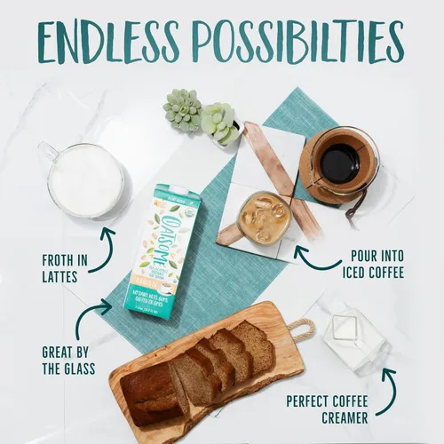 Miniatura 3 de Oatsome Leche de avena orgánica, mezcla barista, sin gluten, sin lácteos (paquete de 6), 33.8 onzas líquidas