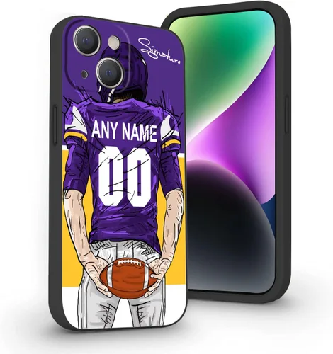 Miniatura 11 de Funda de fútbol personalizada con nombre y número para iPhone17 Air 16 15 Pro Max 14 13 Mini 12 11 Xs Max Xr SE3 8 7 6 Plus, silicona líquida