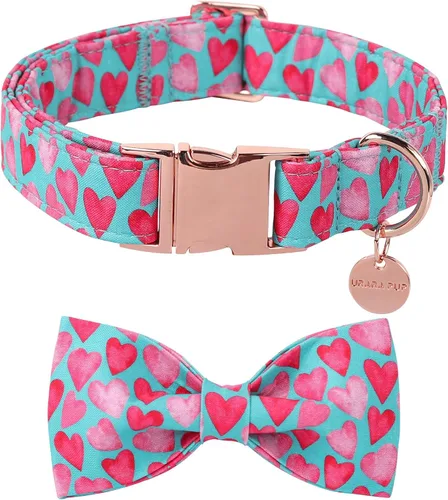 Miniatura 38 de Collar patriótico para perro con pajarita, collar de perro con lazo para el 4 de julio, collar de bandera estadounidense para perros medianos