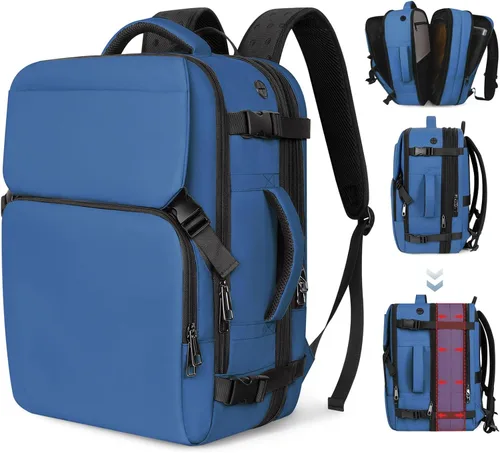 Miniatura 84 de Mochila de Viaje Snoffic para Mujer, Negro, 17 pulg.